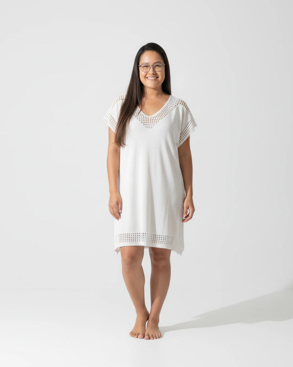 Saida de Praia Camiseta Longa Tricot Harmonia