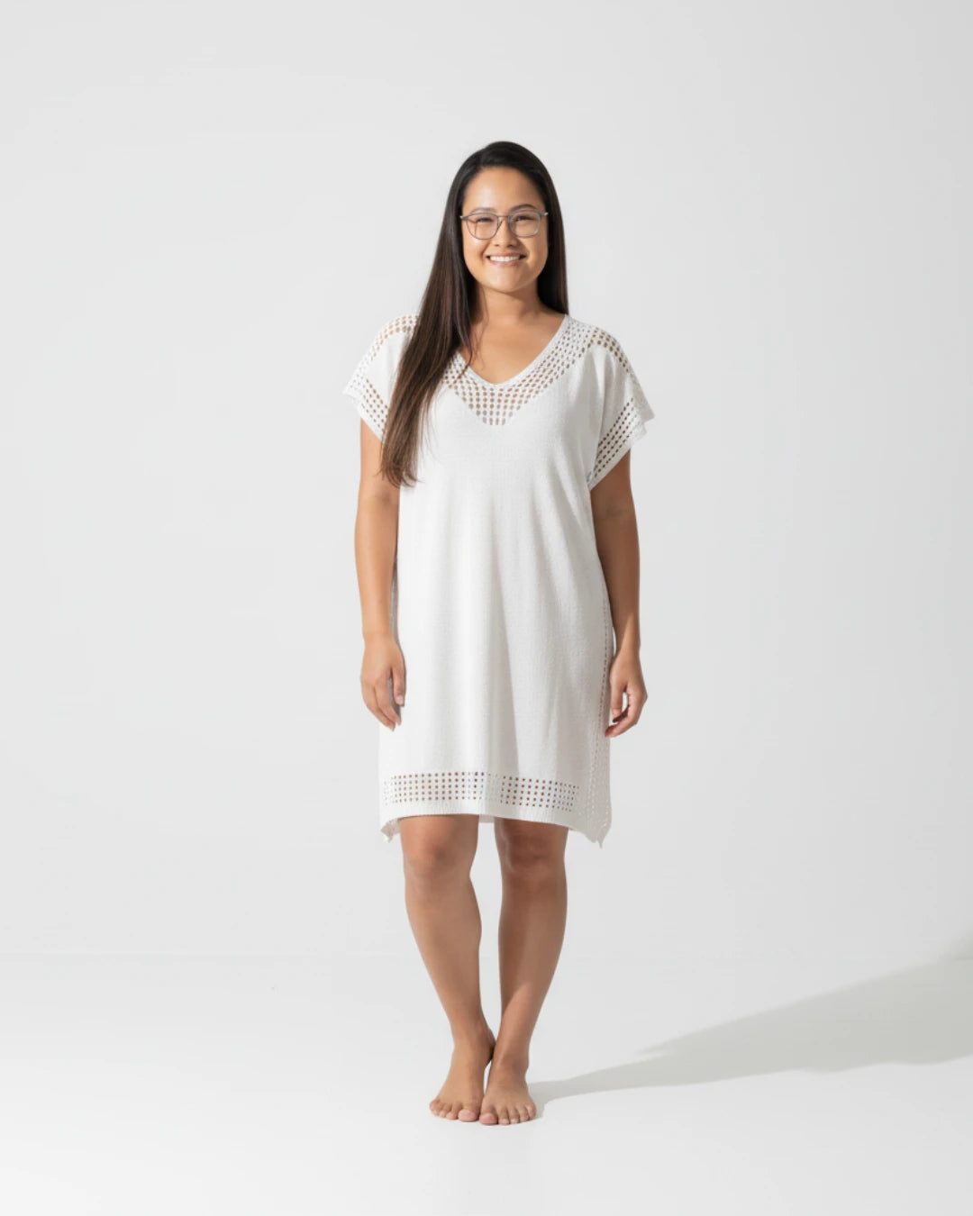 Saida de Praia Camiseta Longa Tricot Harmonia