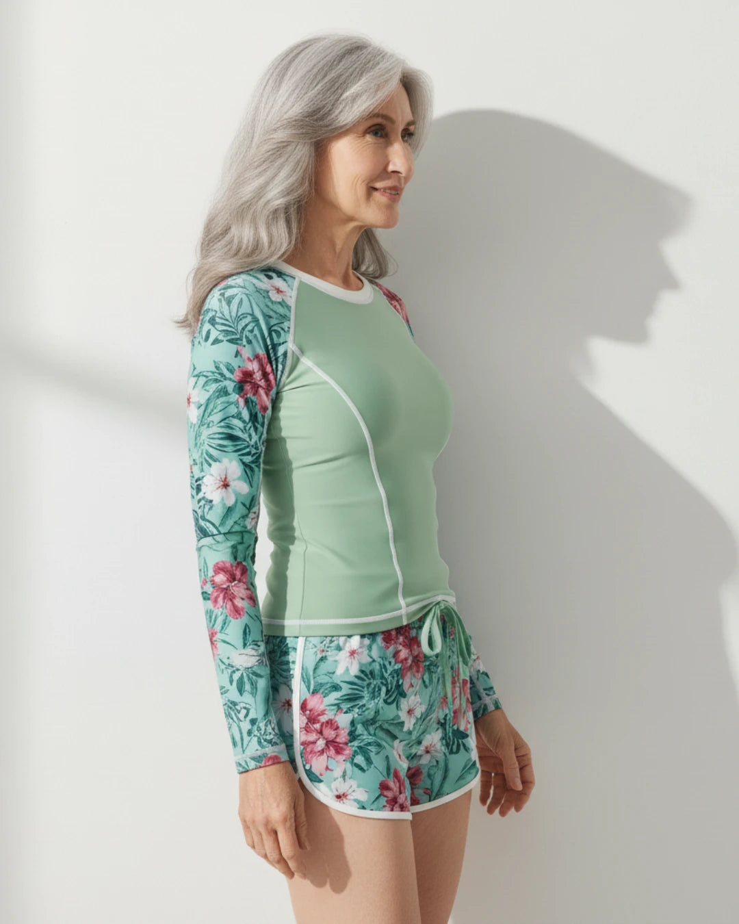 Conjunto de Praia Manga Longa Brilho Solar