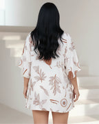 Conjunto 3 Peças Estampado Moda Praia Terra Suave